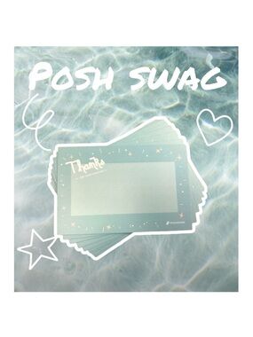 new Poshmark ★ Set 25 Thank You Cards ★ Baby Blue ★ 4” x 6” ★ Limited Edition ★